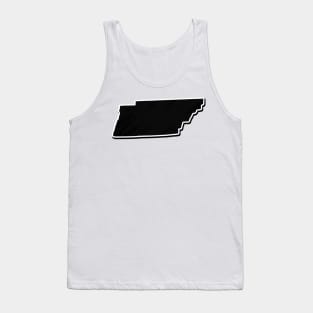 Black Tennessee Outline Tank Top